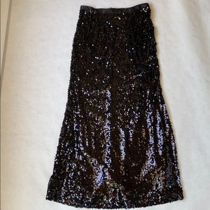 Carmen Black Sequin Maxi Skirt